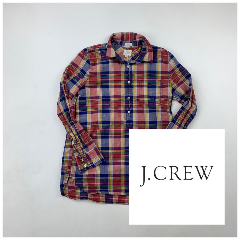 🚨 Final Sale🚨 J. Crew Boy Fit Plaid Shirt